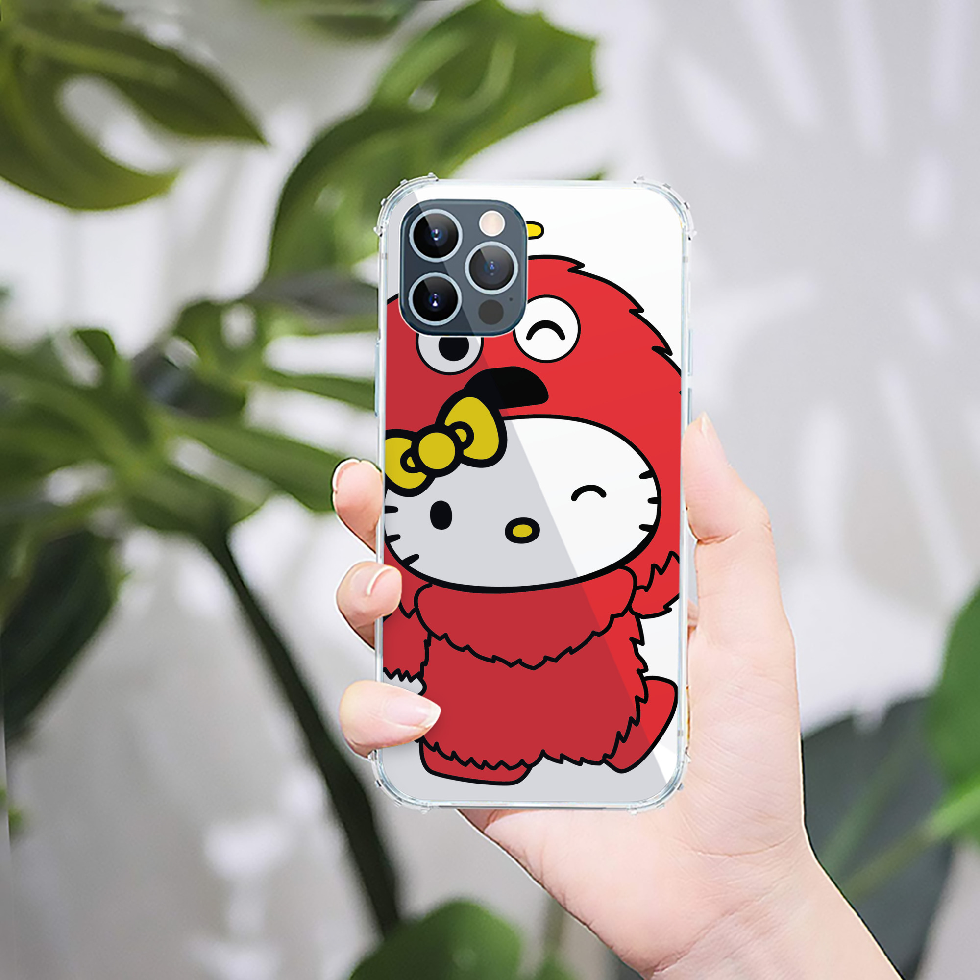 （画像用） Hello Kitty ハローキティ 【iPhone 12シリーズ対応】透明スマホケース（クリアソフトケース）